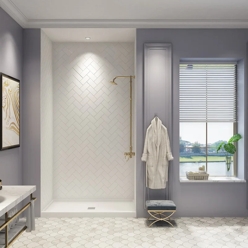 Wholesale Bathroom Waterproof Shower Surround White Smc Shower Wall Panel for Shower Enclosure Bathtub