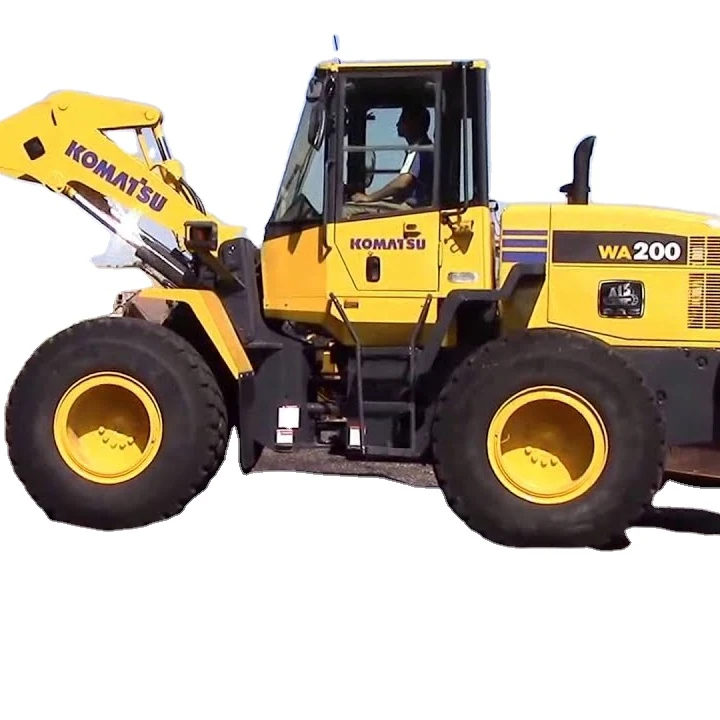 used original engine Komatsu WA200 hydraulic wheel loader have reliable quality , durable with discount price on construction