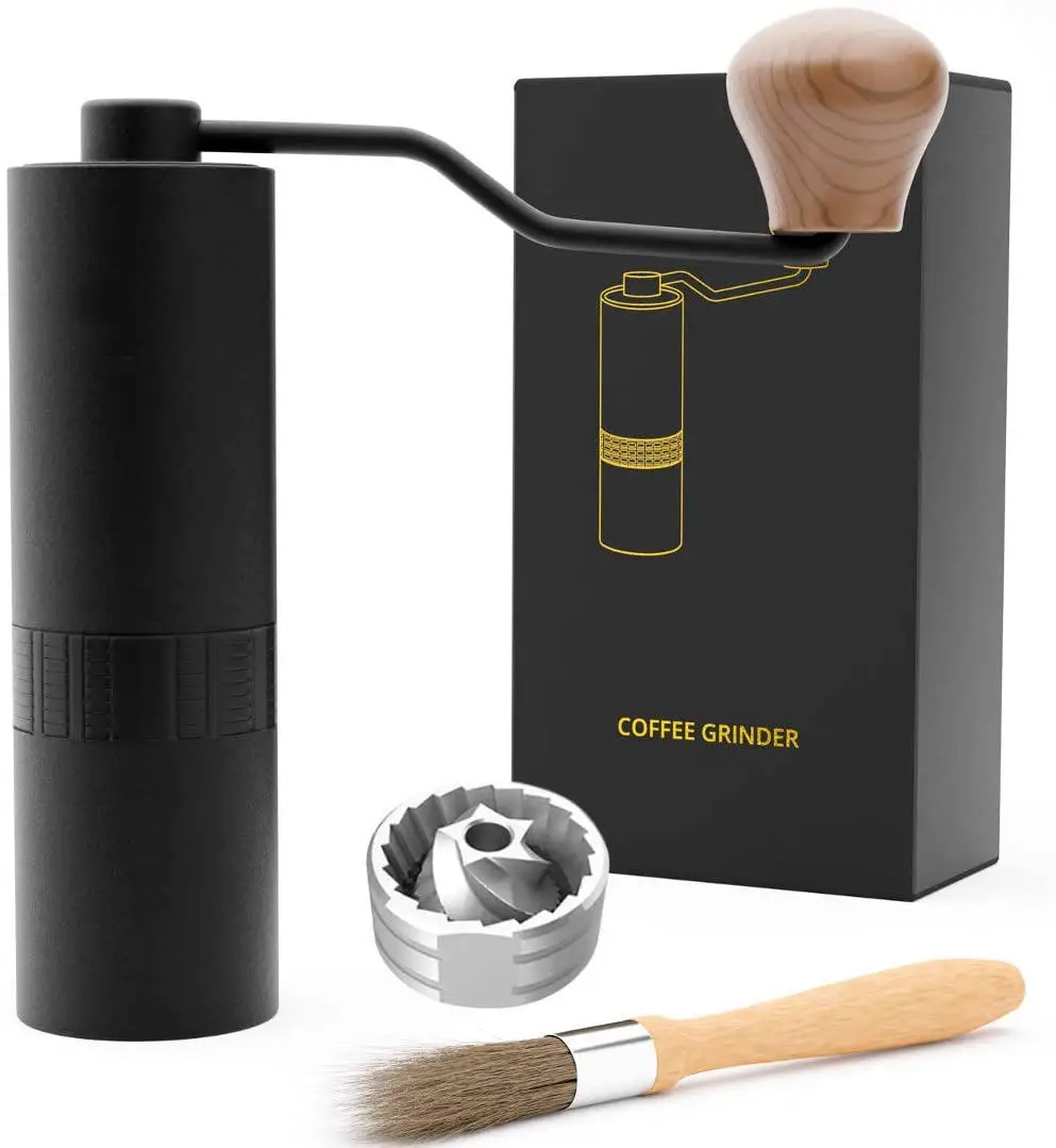 Hand Coffee Grinder with Adjustable Conical Stainless Steel Burr Mill