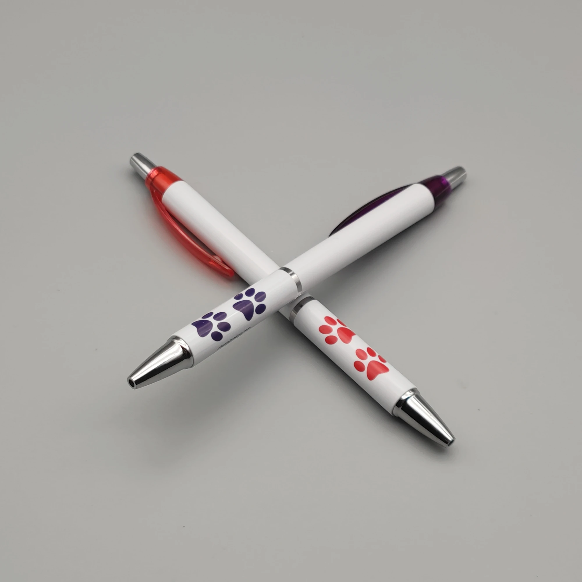 Cat Paw Printing Ball Pens Office School Stationery Plastic Ballpoint Pens 0.7mm Black Blue Red Ballpoint Pen