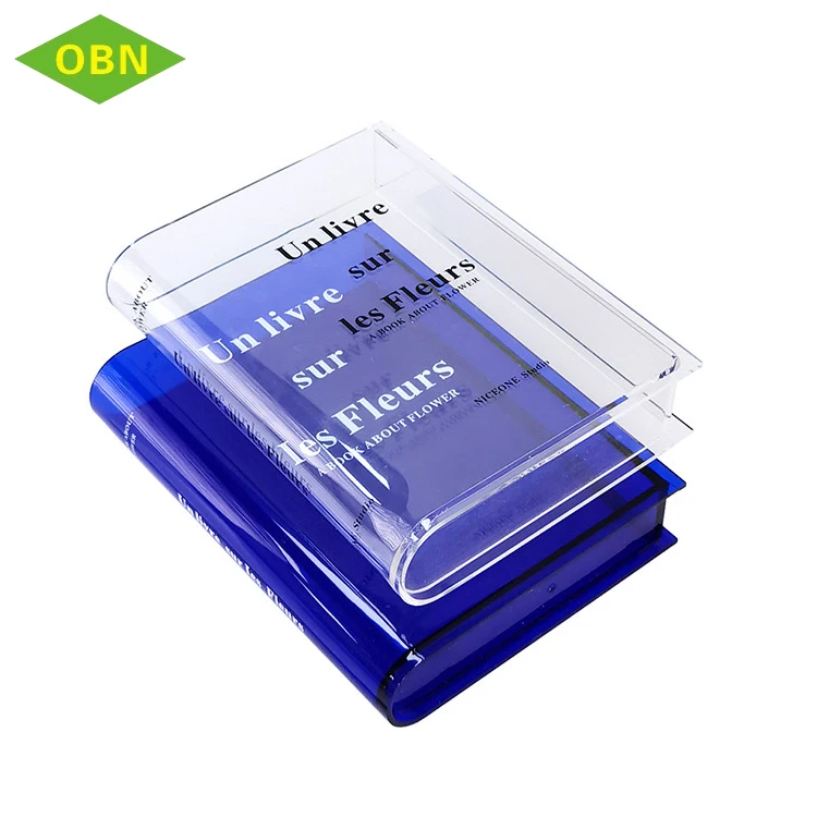 Бытовая гостиничная модная прозрачная декоративная настольная акриловая книжная ваза для цветов