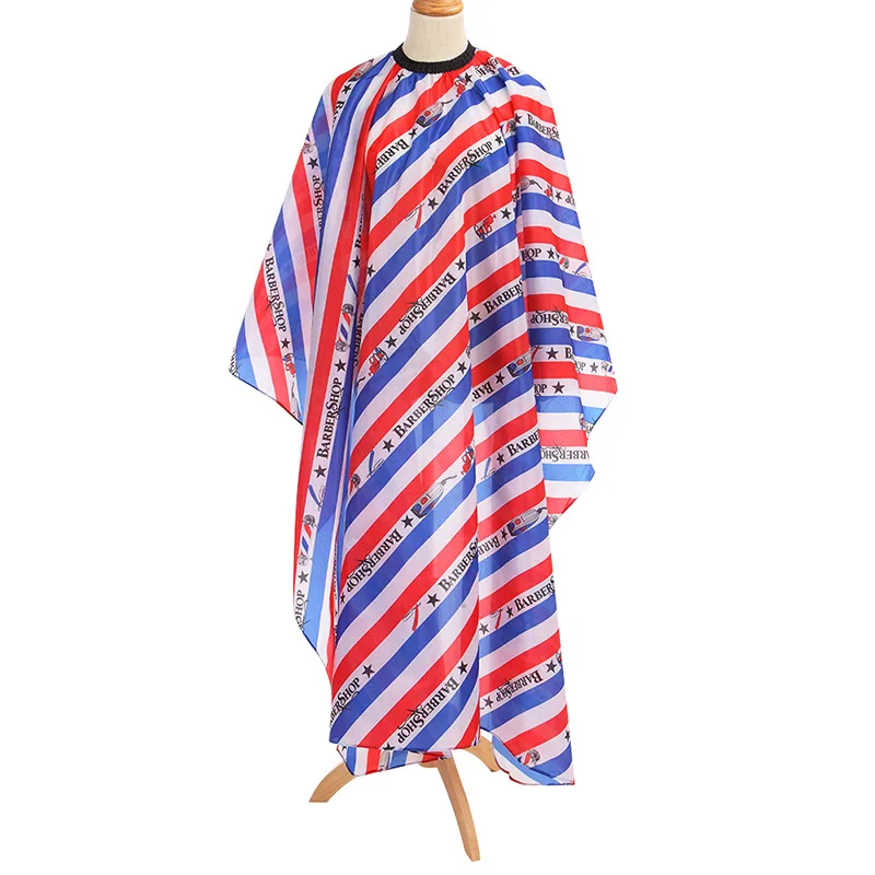 Promotion red and blue patterns hairdressing cape Haircut Salon Barber Cape shape hairdresser capes