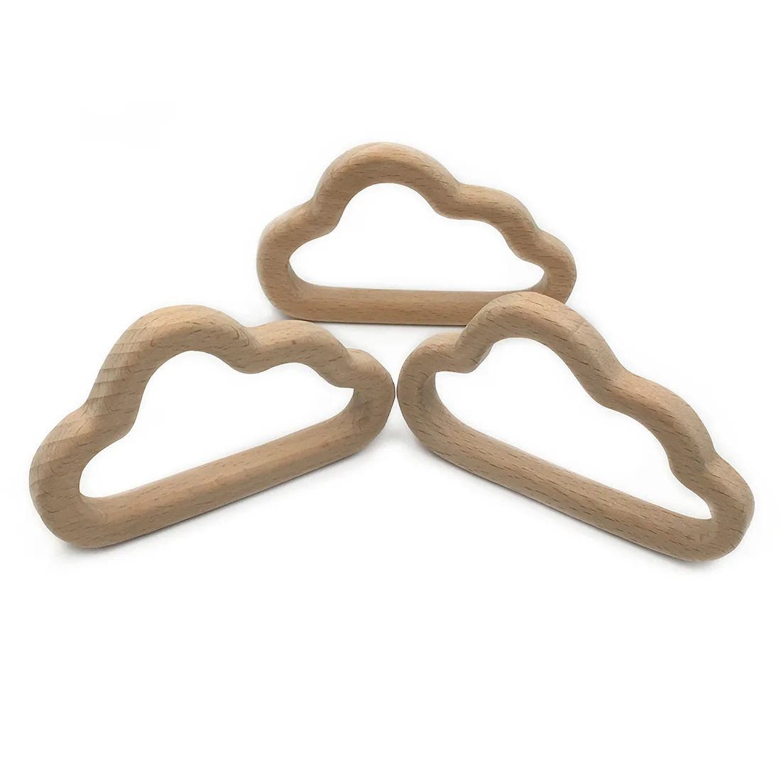 Cloud WoodenTeether Wholesale 100% Organic Beech Wood baby teething Soft Toy