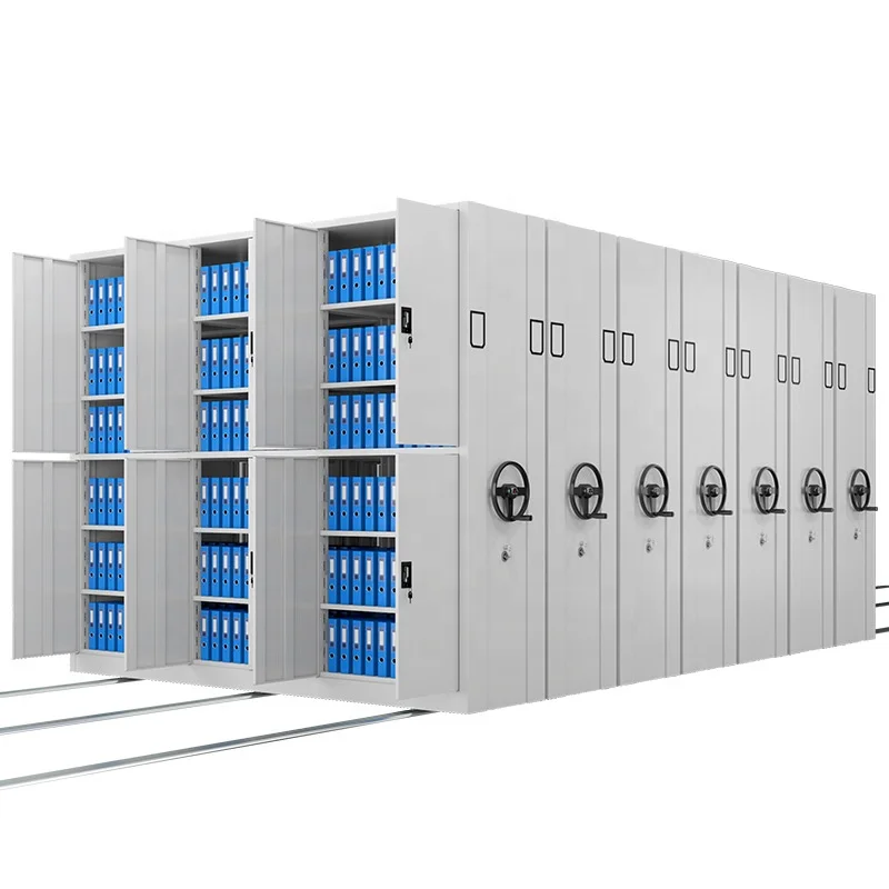 Dense Rack Shelving System Cabinet for Bank Hospital Intelligent File Storage Metal Mechanical Archive Storage Dense Rack