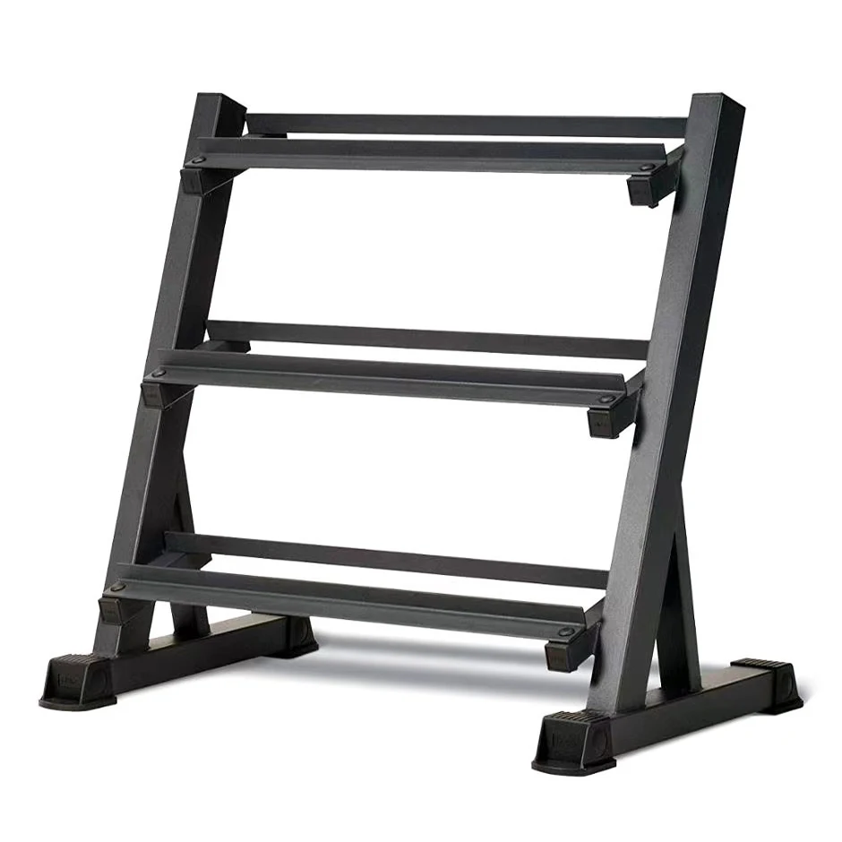 New Design Adjustable Home Gym Storage 3 Tier Holder Fitness Dumbbell Rack Stand Weight Rack
