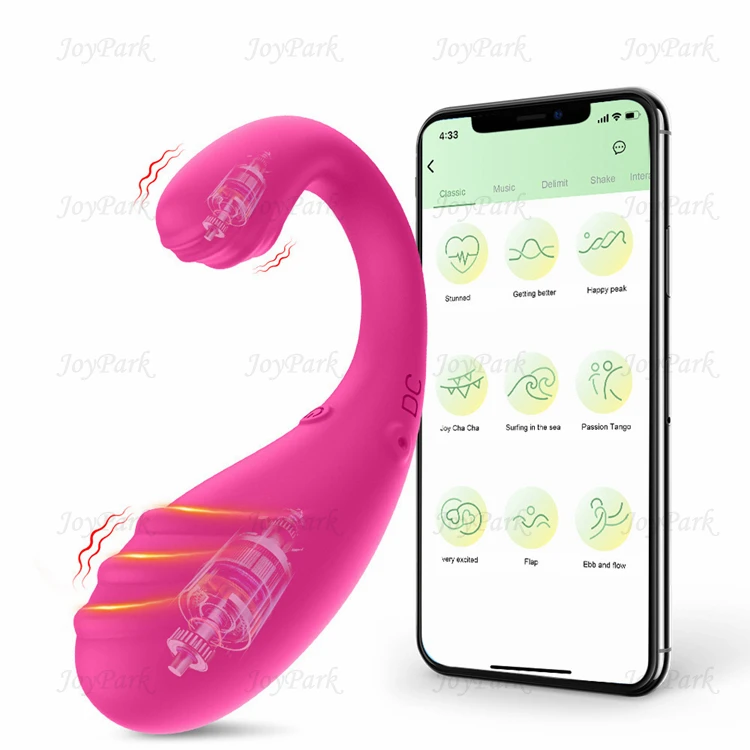 JoyPark Popular Wireless Wearable Mobile Controlled Vibrator Dual Motor Strong Vibrating APP Remote Control Jump Egg Vibrators
