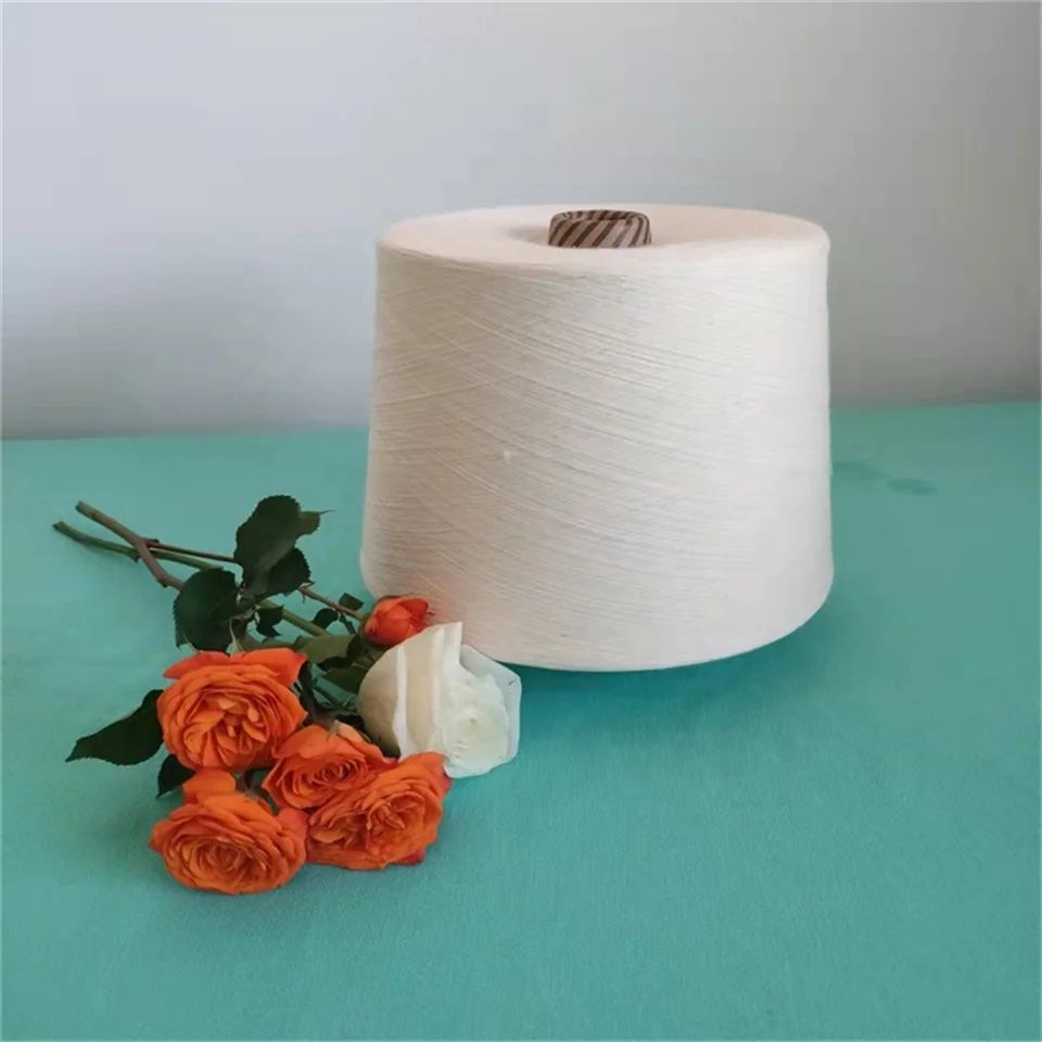 TC 65/35 80 20 CVC 50 50 60/40 Yarn Raw White Pc Weaving Ne 45S 30S 20S 12/1 32/2 60S Combed Poly Cotton Polyester Blended Yarn