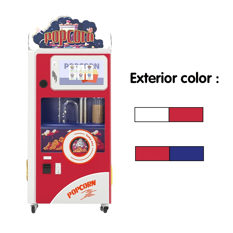 Popcorn Vending Machine with 5 Flavored Caramel Popcorn Making Equipment Factory Seller Automatic Popcorn machine