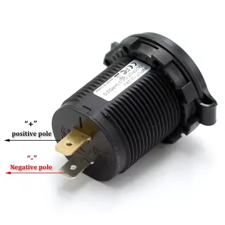 Usb C Pd 12V Install Usb Port In Car Fast Charging 2 Ports Qc 3.0 And Type C Pd Dc 12V-24V Dual Usb Power Socket Outlet