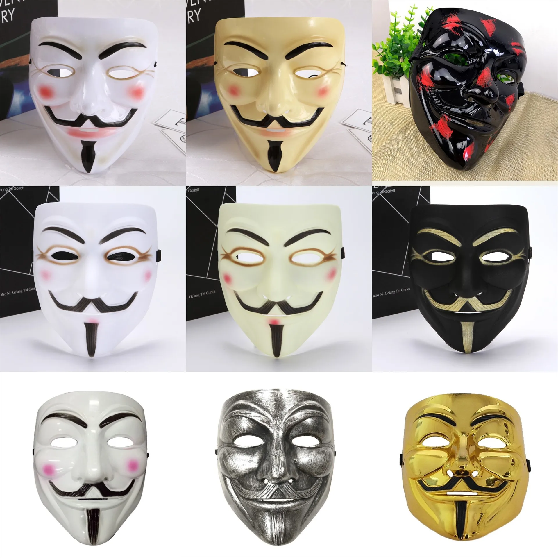 2023 Hotselling Halloween Ghost Dance Step Dancer Mask White V for vendetta mask Party Supplies Face Masks