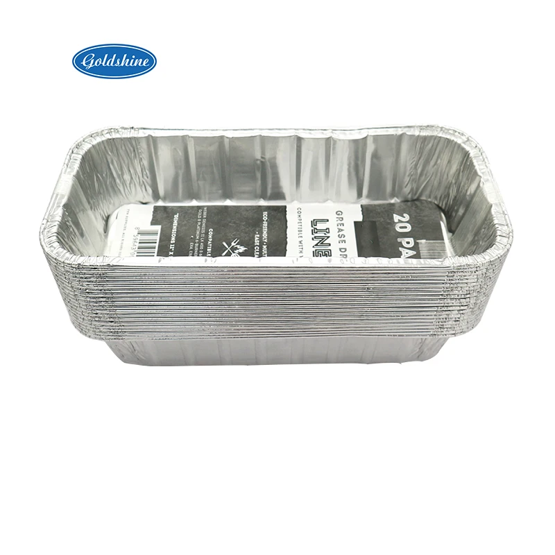 Recyclable Aluminum Foil Container for Food Packaging for Barbecue Oven Takeaway Oven Packaging