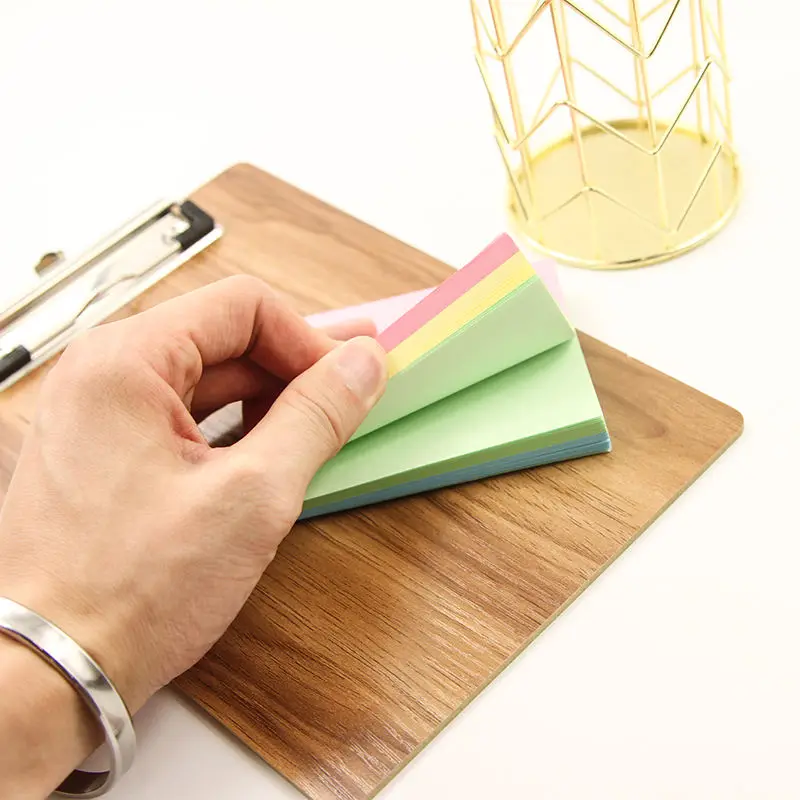 Office Paper 5 colors Stickers index Posted Sticky Note Pad Custom Memo Pad Sticky Notes