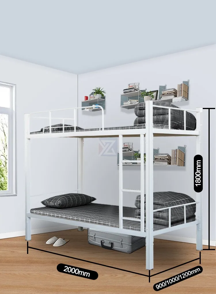 With Modern Design Kids Bunk Bed Industrial Stainless Steel Steel Furniture School Adult Double Metal Bunk Bed Beds Metal