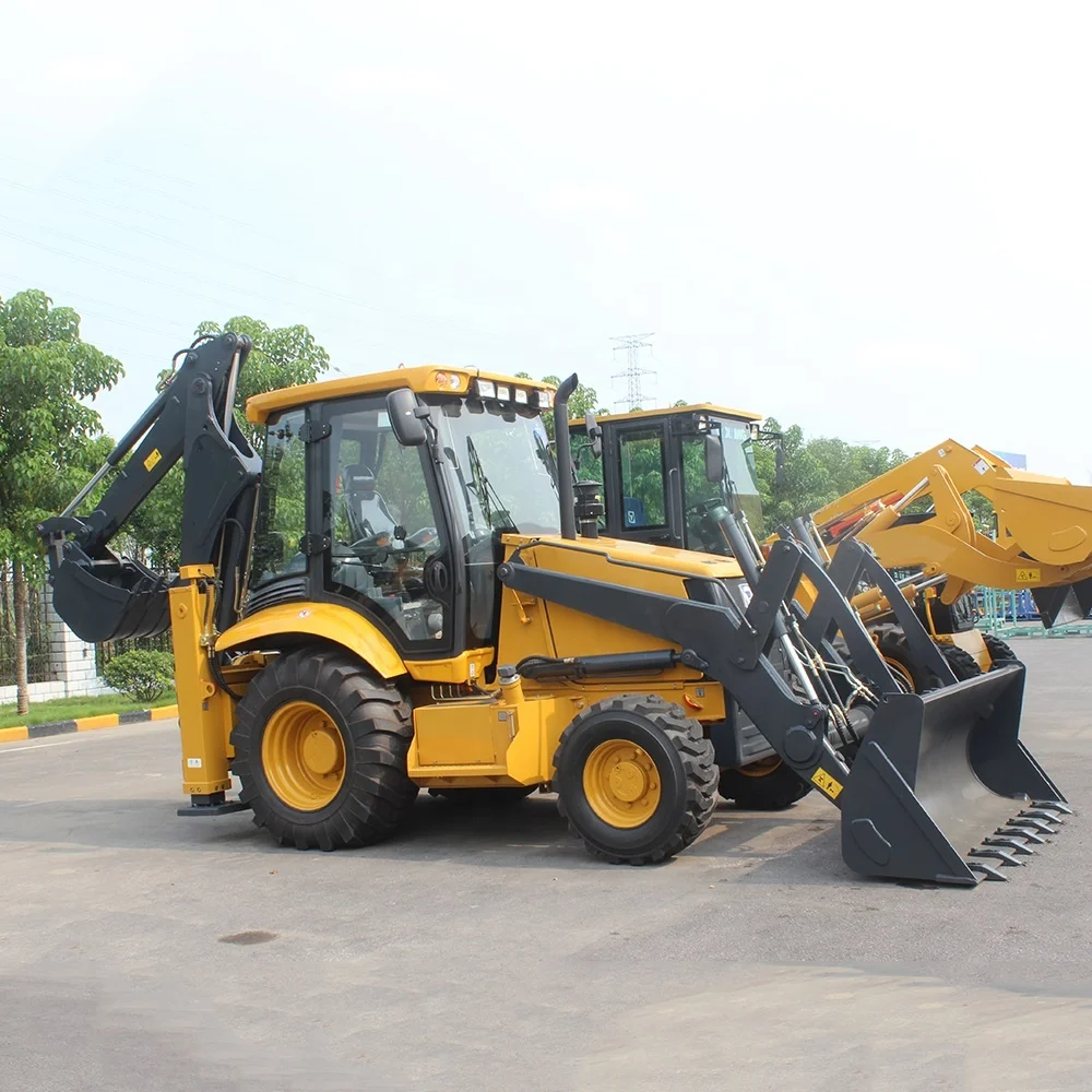 New Diesel CE Cummins Engine Large Mini Retro excavadora Farm Tractor Backhoe Excavator Loader 4x4 Backhoe