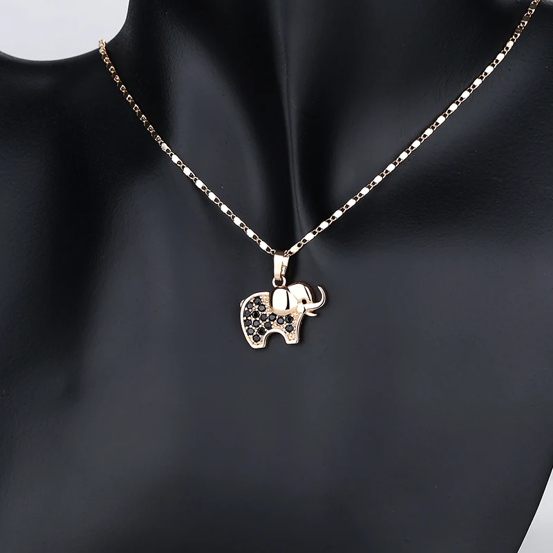 Wholesale Fashion Jewelry 18K Gold Plated AAA Zircon Women Elephant Jewelry Sets For Ladies