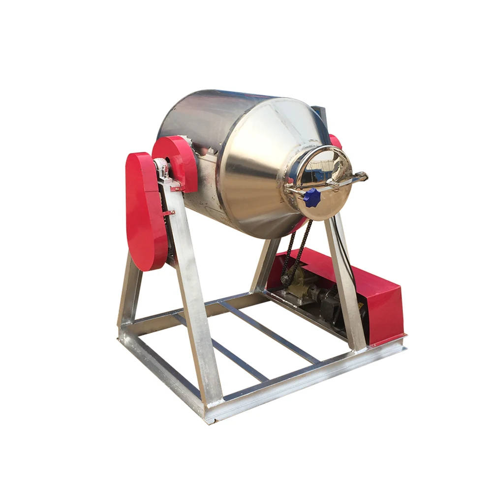 Best-Selling SUS304/201 Electric Waist Drum Mixer Chemical Powder Mixing Machine