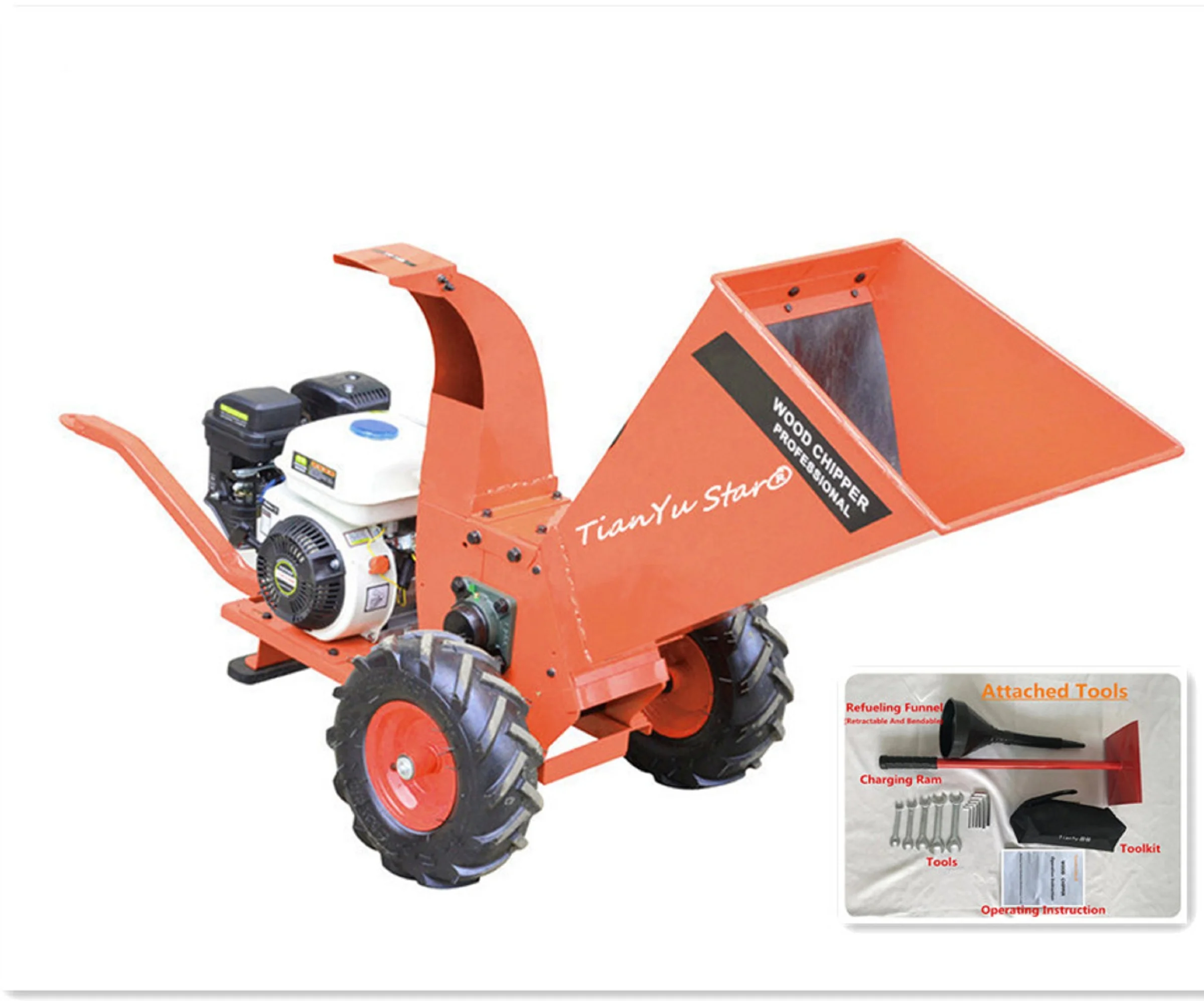 Бензиновый двигатель, небольшая дробилка для древесины, машина для резки ветвей дерева с CE