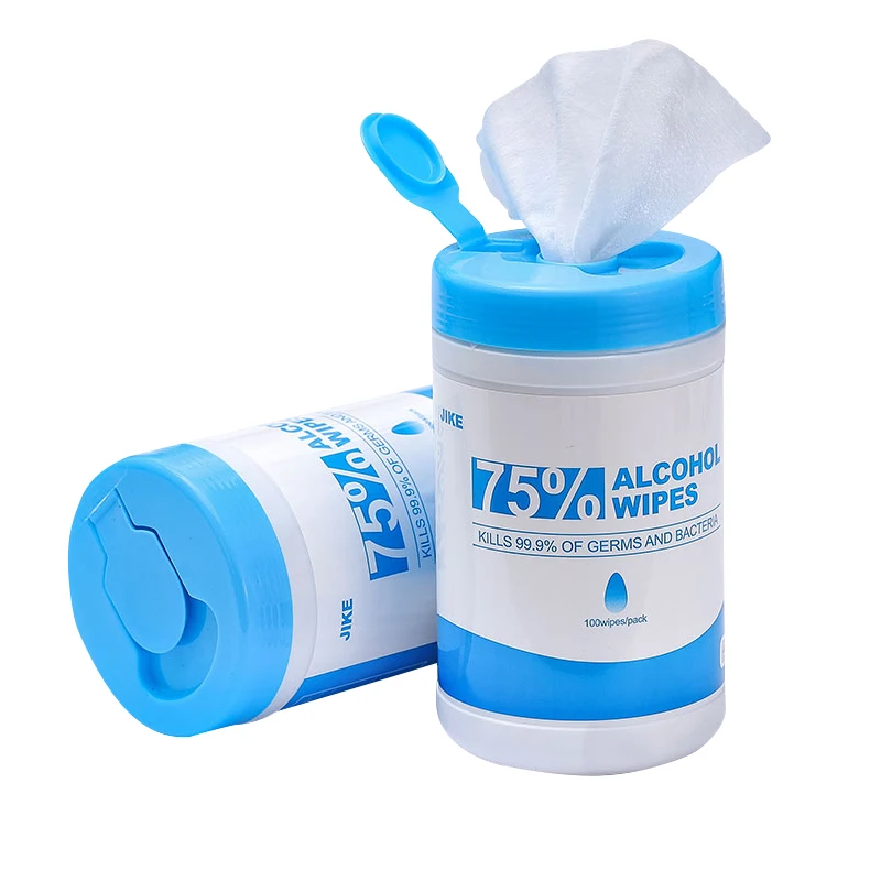 OEM 75% Alcohol Disposable Disinfecting 100pcs Outdoor Hand Sanitizing Wet Wipes