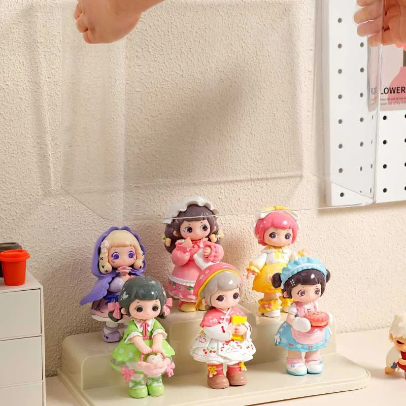 Blind box storage display rack, acrylic transparent dustproof music master office display cabinet
