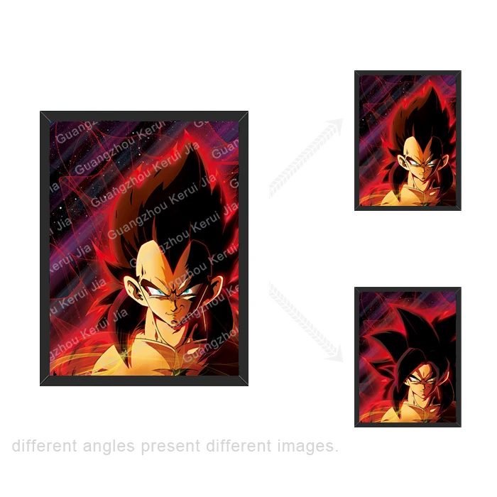 Factory Wholesale  Custom High Definition Dragon ball 3d lenticulars poster anime for Promotion Gift