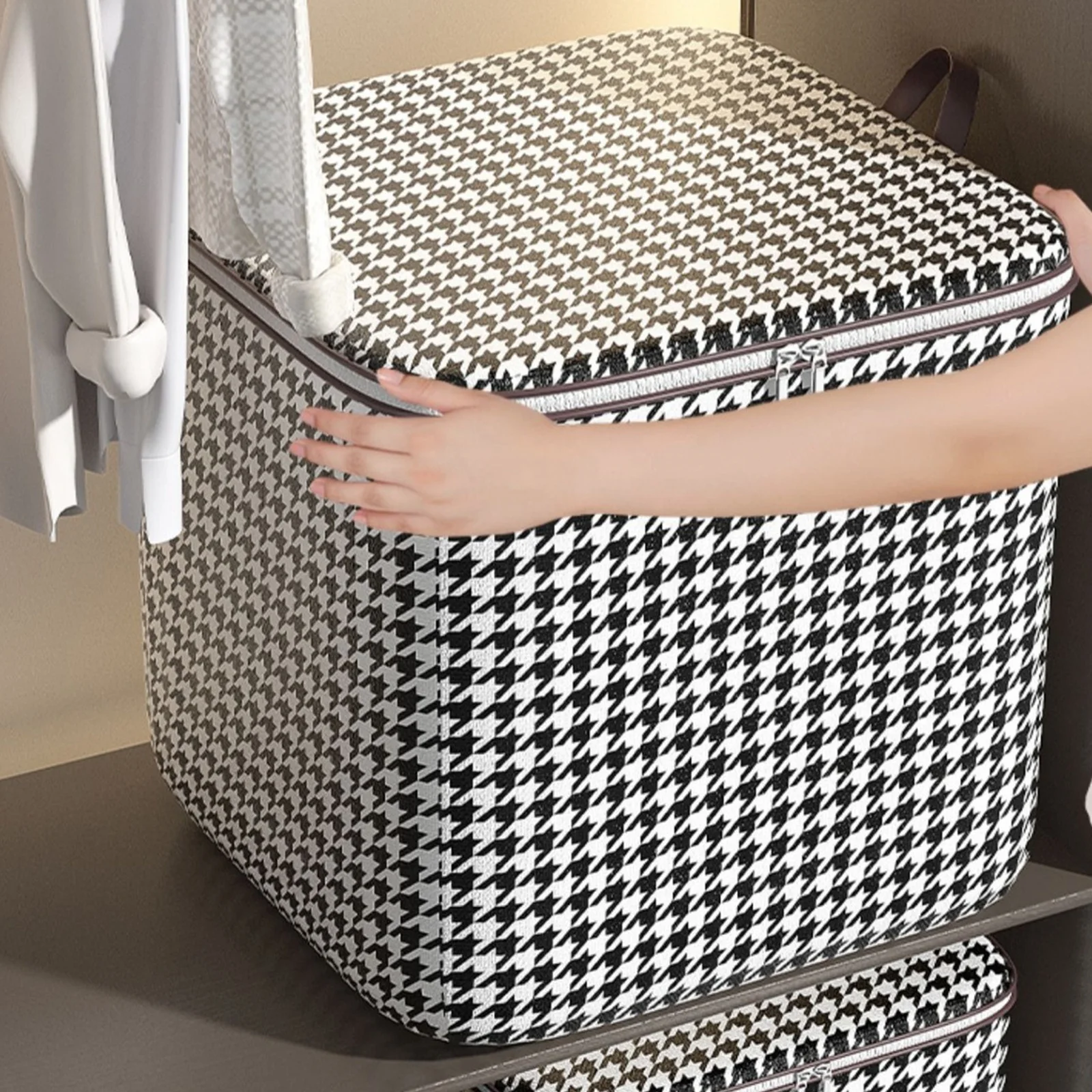 Clothing Storage Basket Household Artifact Fabric Pants Folding Storage Bag Moisture-Proof Quilt Storage Bag