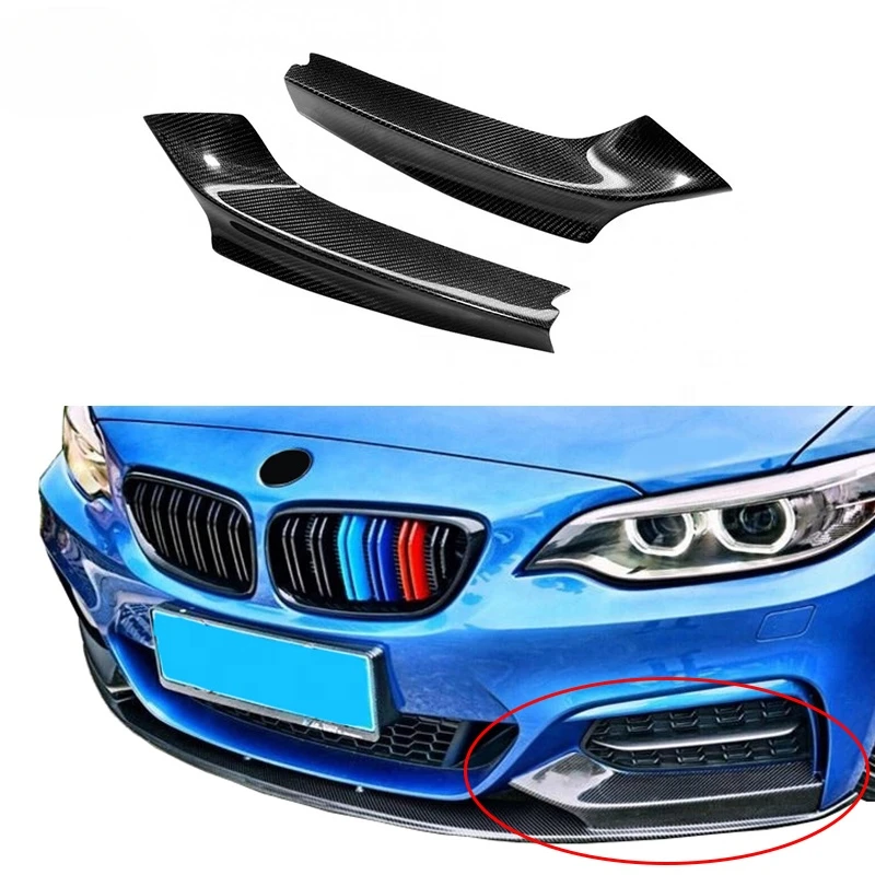 Prepreg Carbon Fiber Front Bumper Splitter Kit For F22 M235I M240I 2012-2021