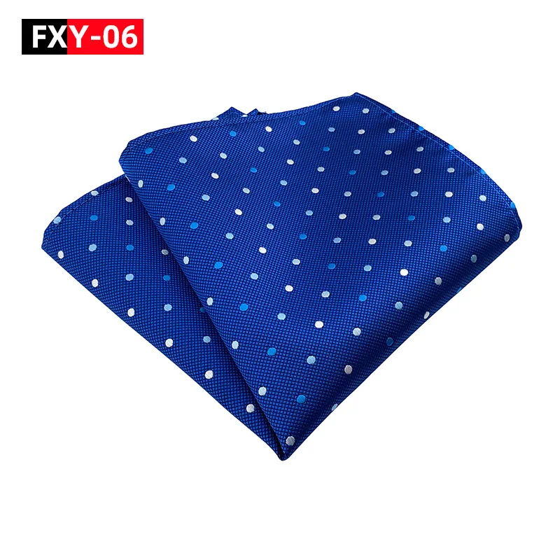 China Moderate Prices Mens Pocket Square 25x25cm Colorful Dots Handkerchief 100% Polyester Pocket Square
