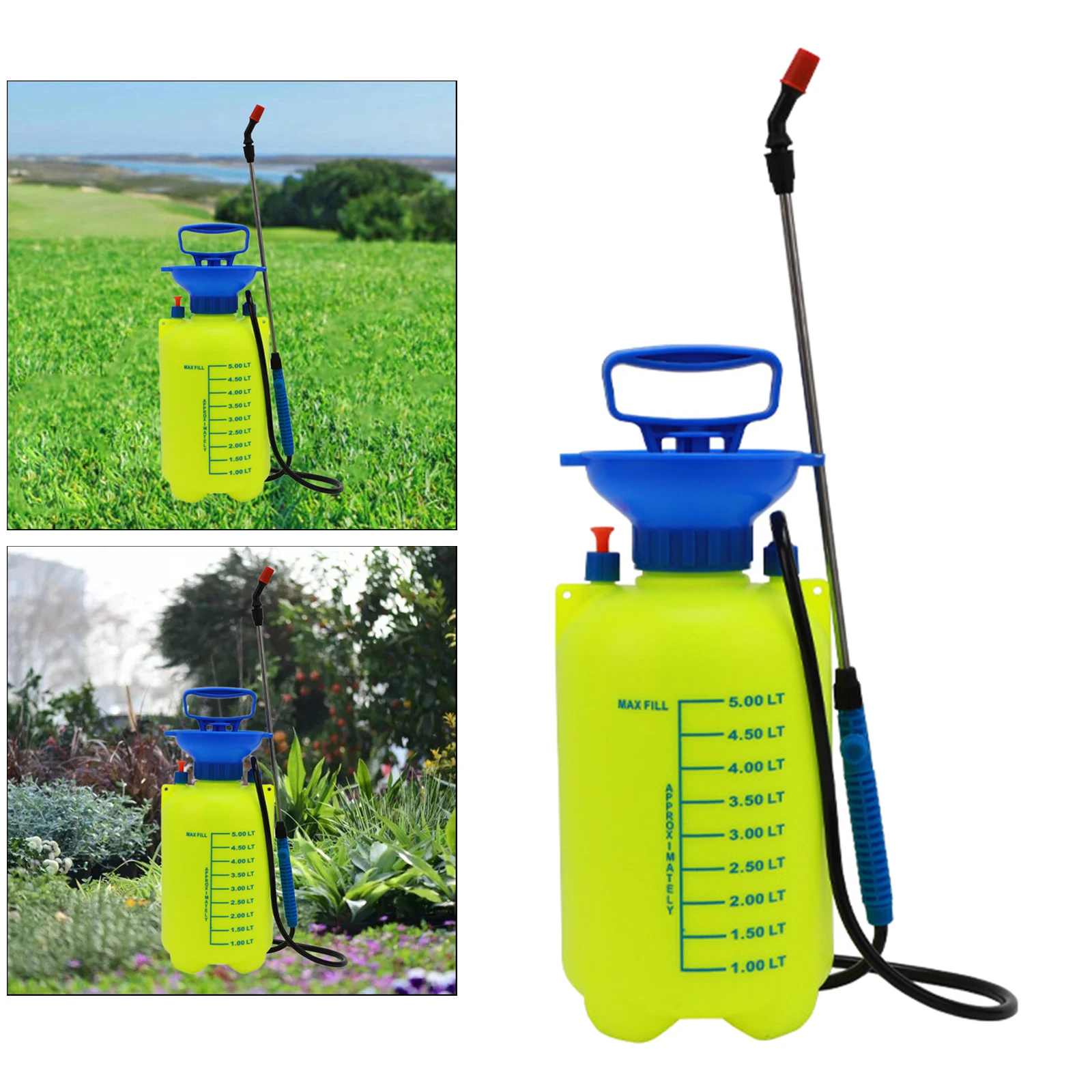 Garden Sprayer 1Gal Lawn Pump Sprayer Brass Wand Garden Watering Car washing Pressure Watering Spray Garden Irrigation