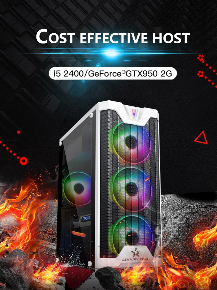 High Quality 2 4 Core i7 1060 16G+512G SSD Gaming PC Full Setdesktop computer pc for Gaming