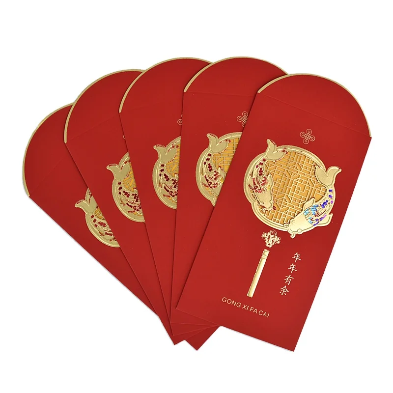 2024 Customize Red and Cheap Money envelope Chinese new year for wedding invitations