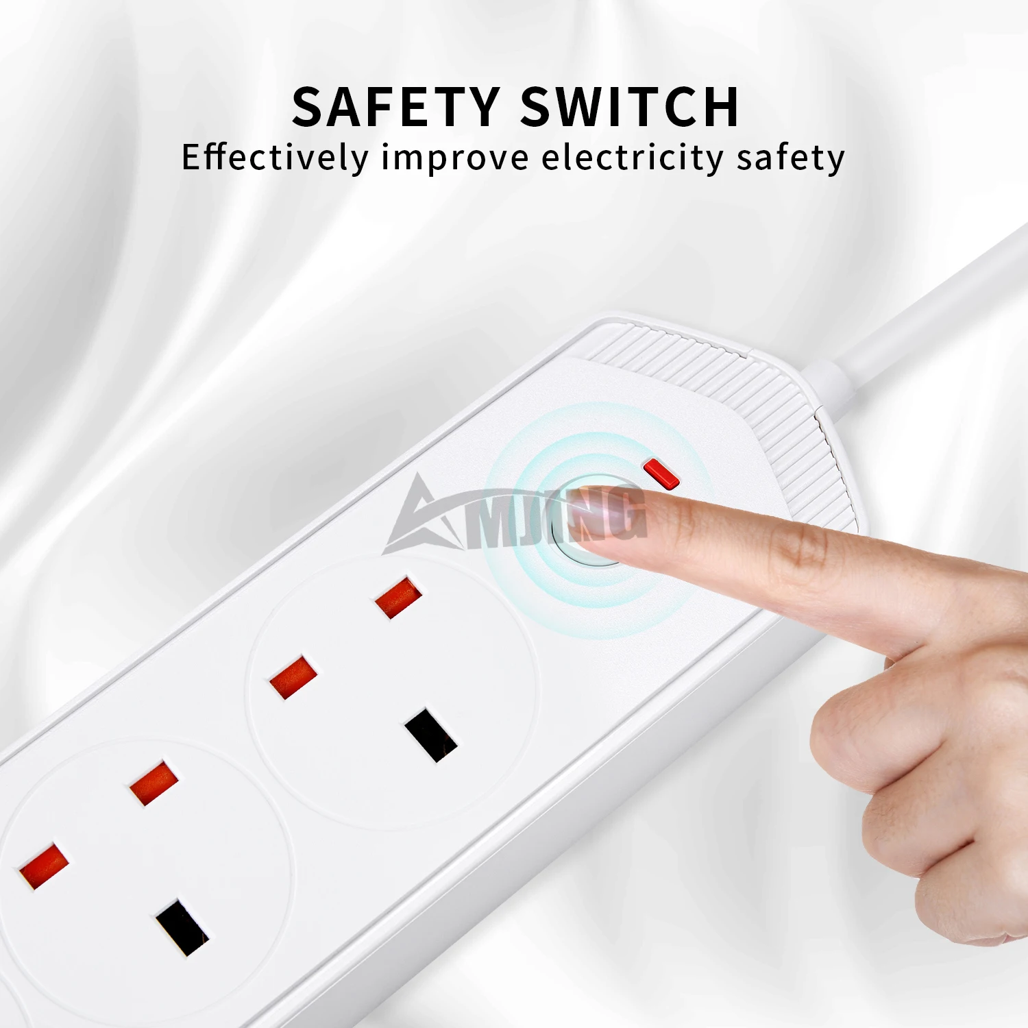 High quality power extension socket uk surge protector power strip with type c usb