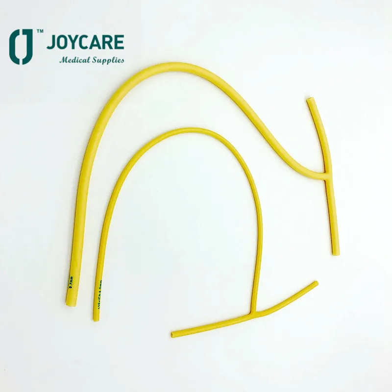  Silicone coated T-shape latex drainage tube for single