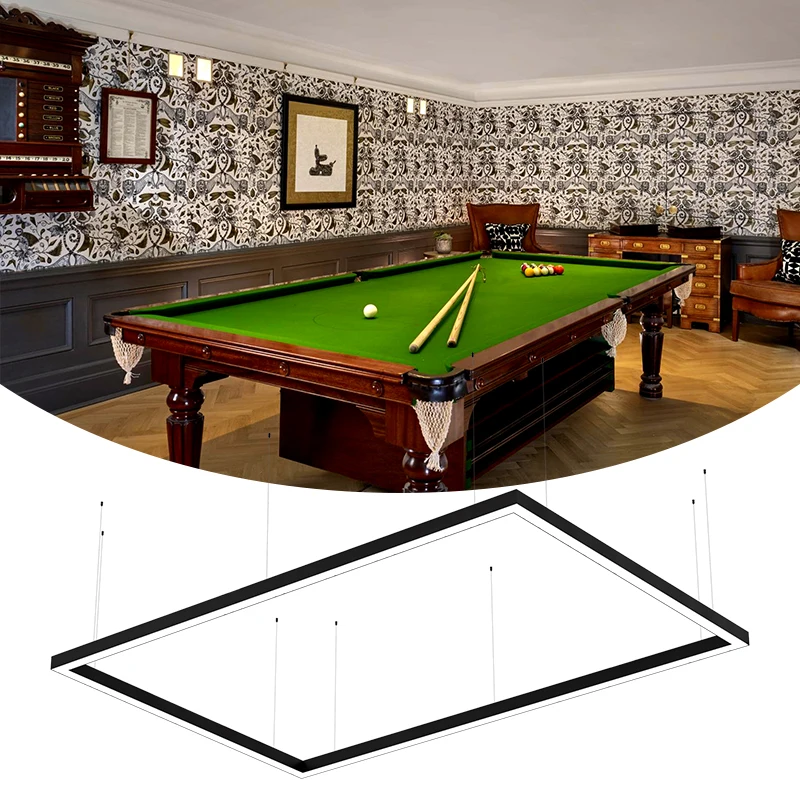 Modern Billiard Table Lights Led Aluminum Connectable Linear Light for Activity Room Playroom Billiard Rectangle Light