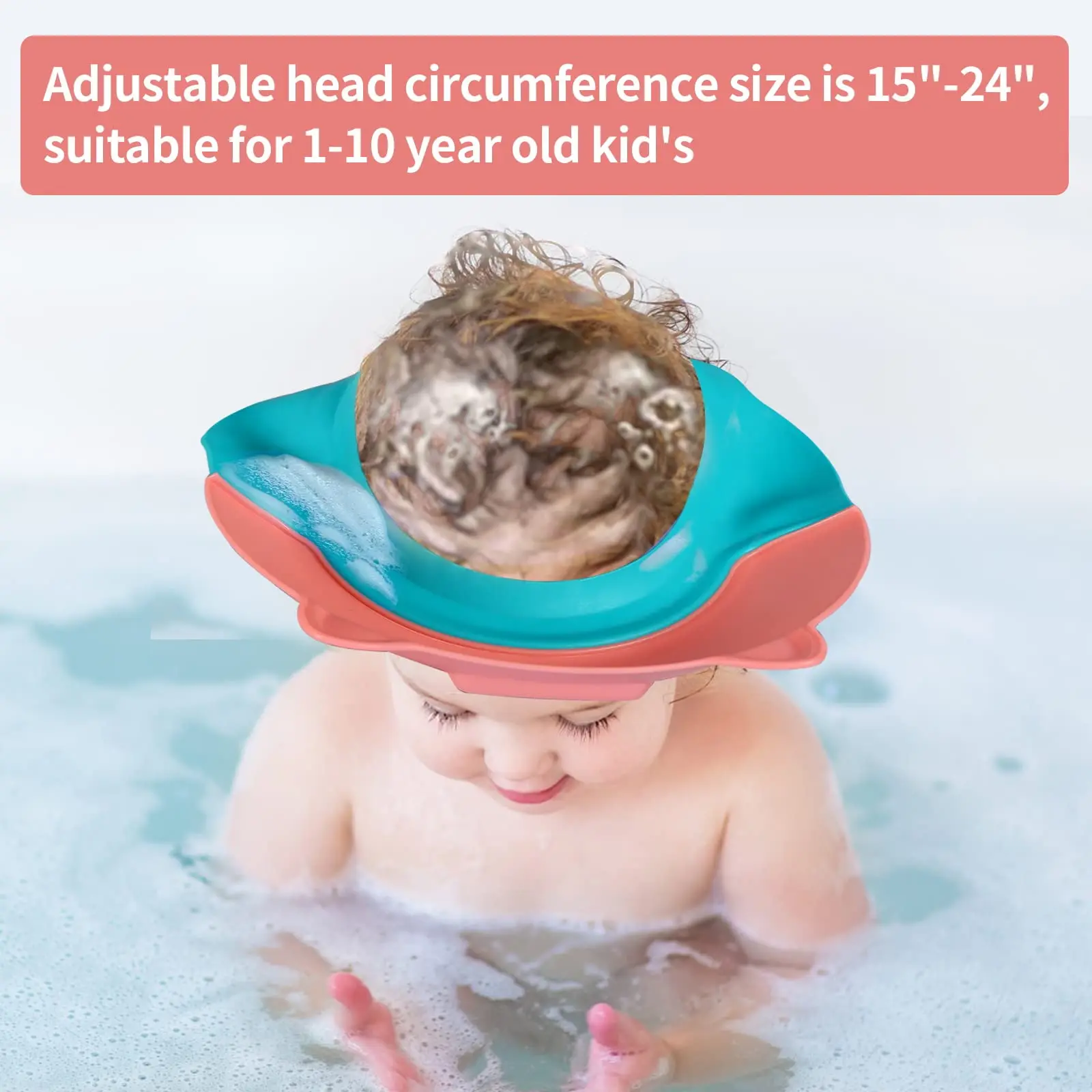 Adjustable Shower  Washing Hair Ear Protection Baby Shower Shampoo Cap kids shower visor cap