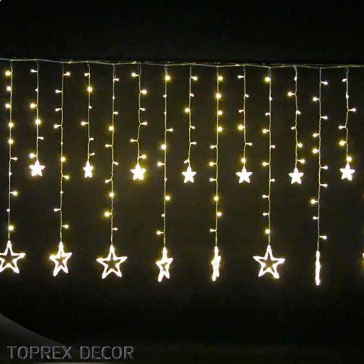 Ramadan  Decoration Diwali Light Star Moon Led Curtain String Light Christmas Fairy Lights Luces De Navidad