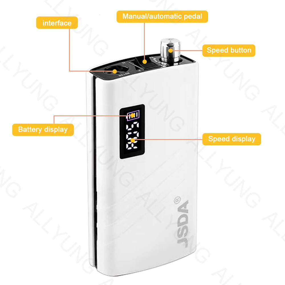 48W Cordless Portable Nail Art Drill Machine Professional Brushless Manicure Polisher Light Made Stainless Steel