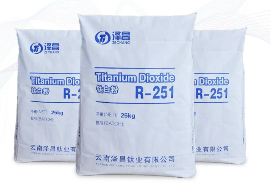 Titanium Dioxide Yunnan Zechang R-251 rutile  ink coating plastic with strong covering power and good whiteness