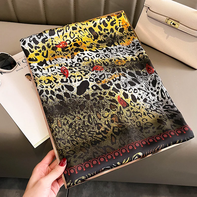 High Quality Wholesale 180*90cm Hijab Satin Silk Large Scarfs Silky Satin Printing Vintage Ethnic Scarf Shawls For Ladies