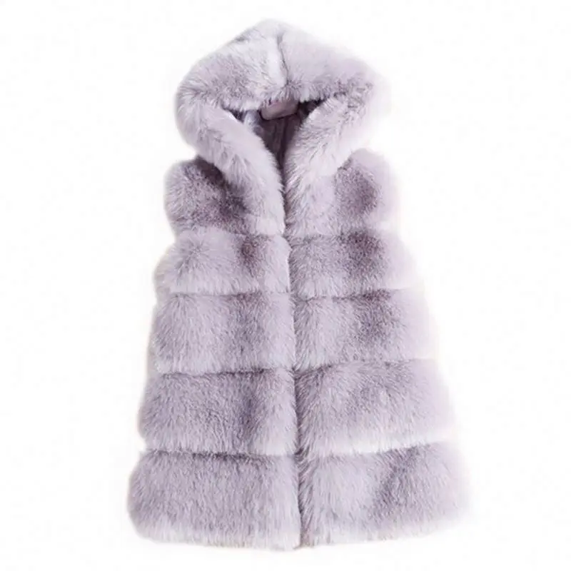 Wholesale Jtfur Fashion Fox Fur Coat Women Plush Winter Sleeveless Faux Fur Vest