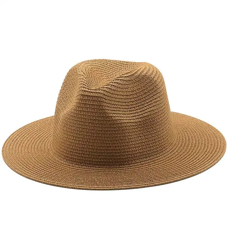 New Arrival Custom Summer Cap Vacation Sea Female Classic Wide Brim Casual Sun Women Fedora Wholesale Beach Straw Hats