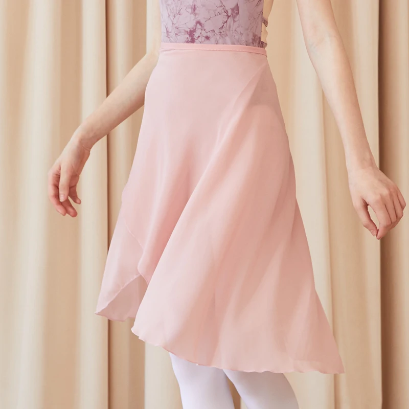 Ballet Skirt Women Adult Long Wrap Chiffon Skirt Ballet Tutu Skate Skirt Adjustable Buckles Ballerina Dance Wear