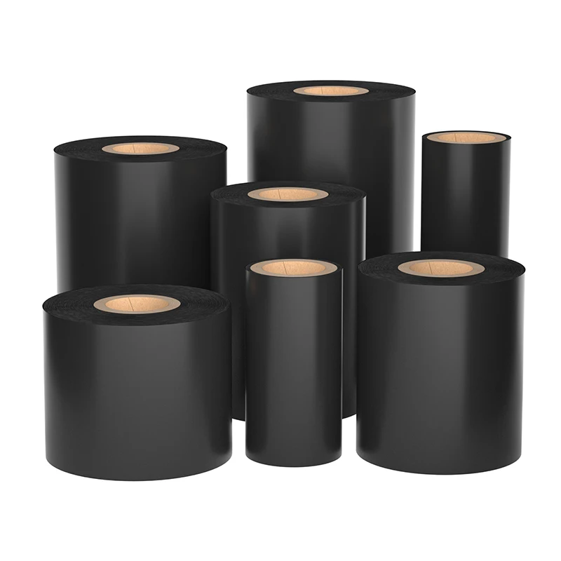 Wax and resin mix 110MM X 300M per roll black ribbon roll for labels on Zebra thermal transfer printers and wires