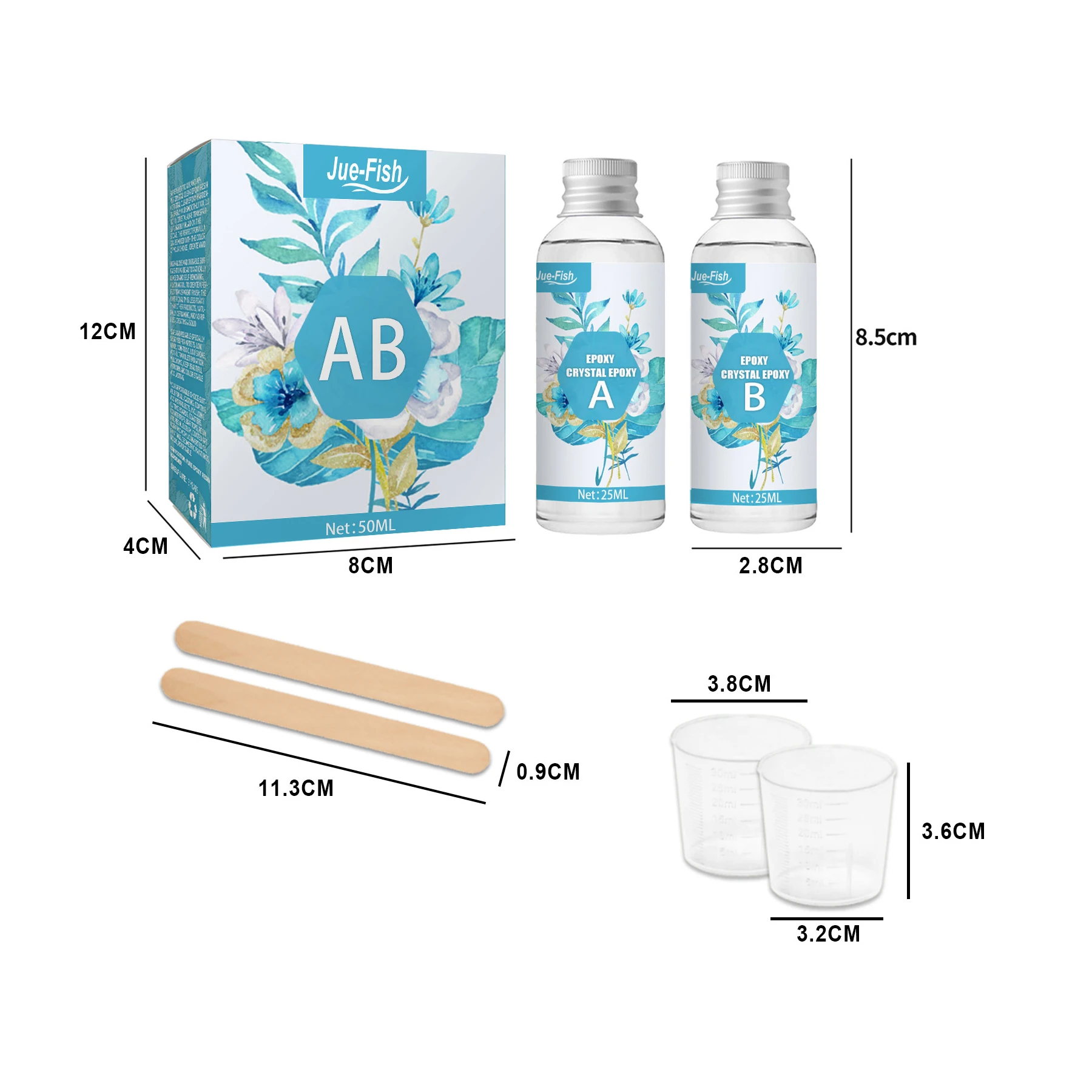 Manufacturer direct sale high quality liquid transparent glue and hardener skidproof ab two components crystal clear epoxy resin