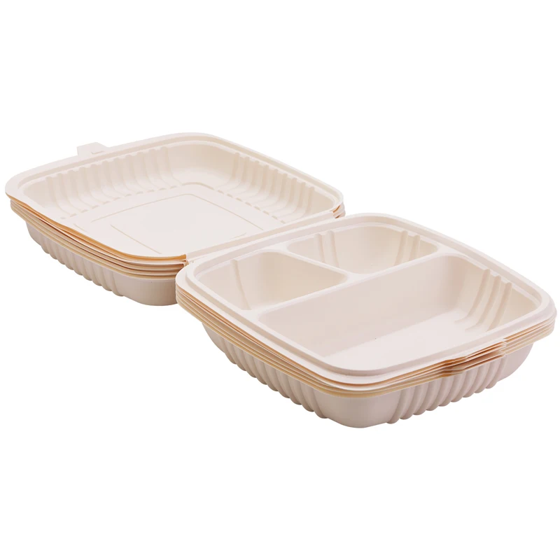 Hot Selling Food Container Disposable Recyclable Cornstarch Disposable Lunch Box
