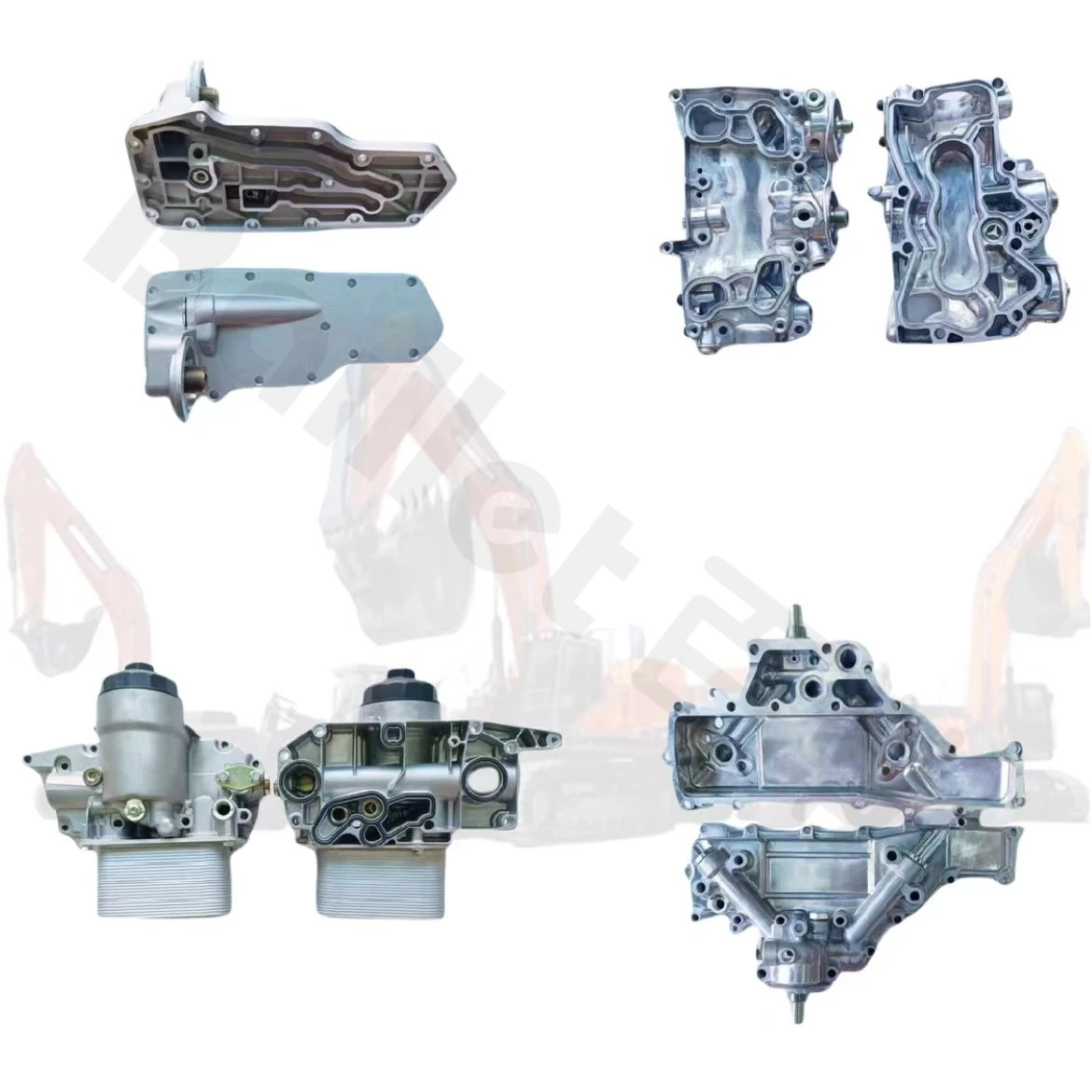 Excavator Engine Oil Cooler Cover For Caterpillar Isuzu Hino Volvo Komatsu Kobelco Cummins