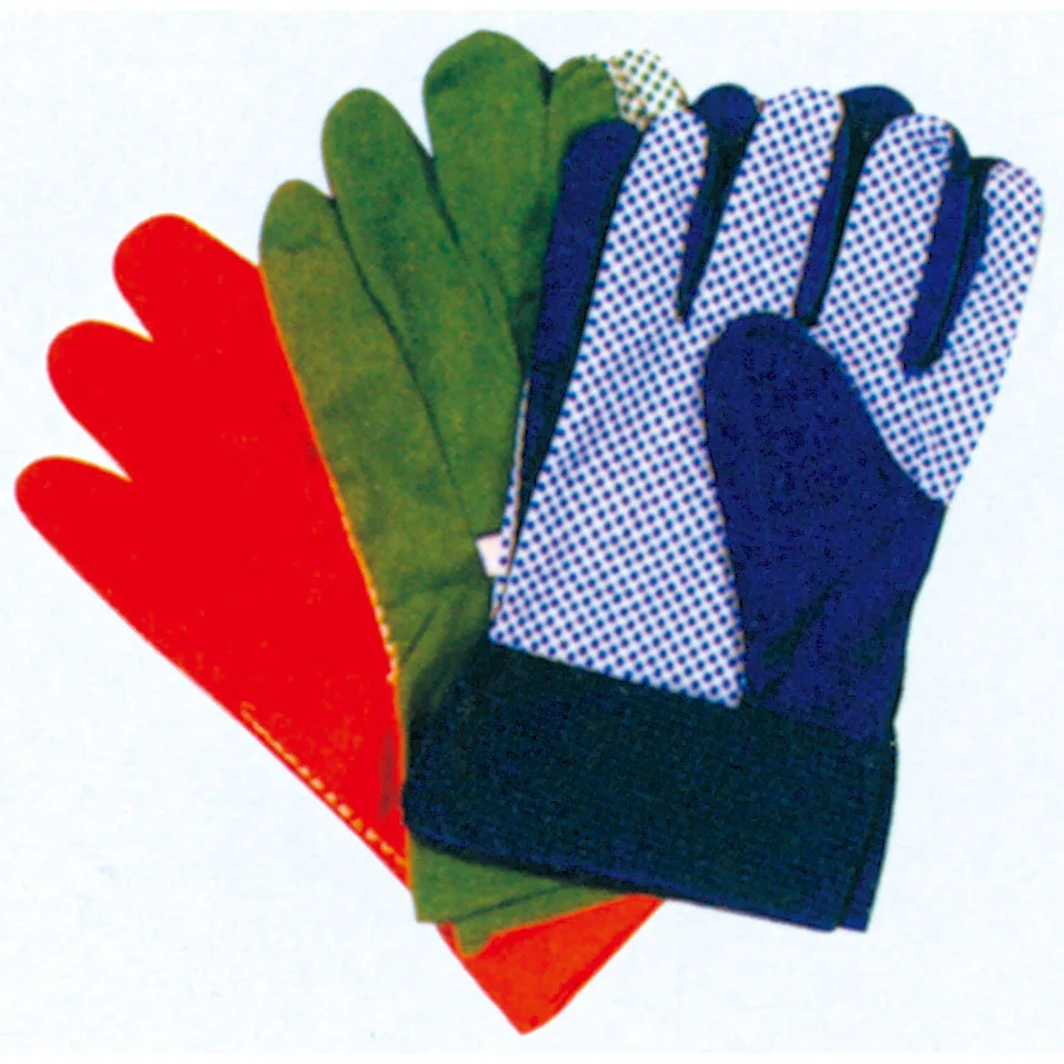 SLG-366T7 China hot selling  high quality low price Cotton Drill safe safety work working Garden Gloves