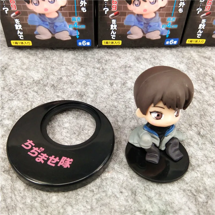 Japan Anime 6pcs/set Detective Conan Figure Blind Box Toy Claw Doll Machine Blind Box