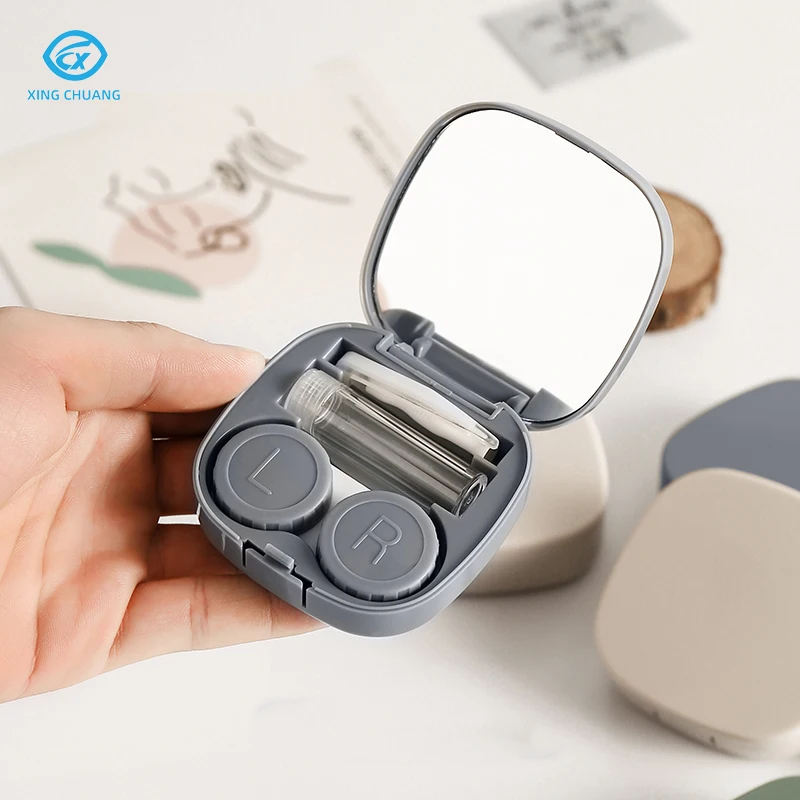 Factory wholesale contact lens packaging support custom glasses case set eyeglass accessories contact lens case