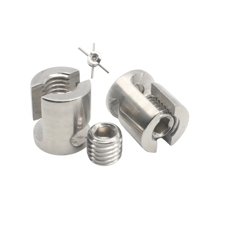 316 Stainless Steel Wire Cable Trellis Adjustable Rope Cross Clamp For Green Wall