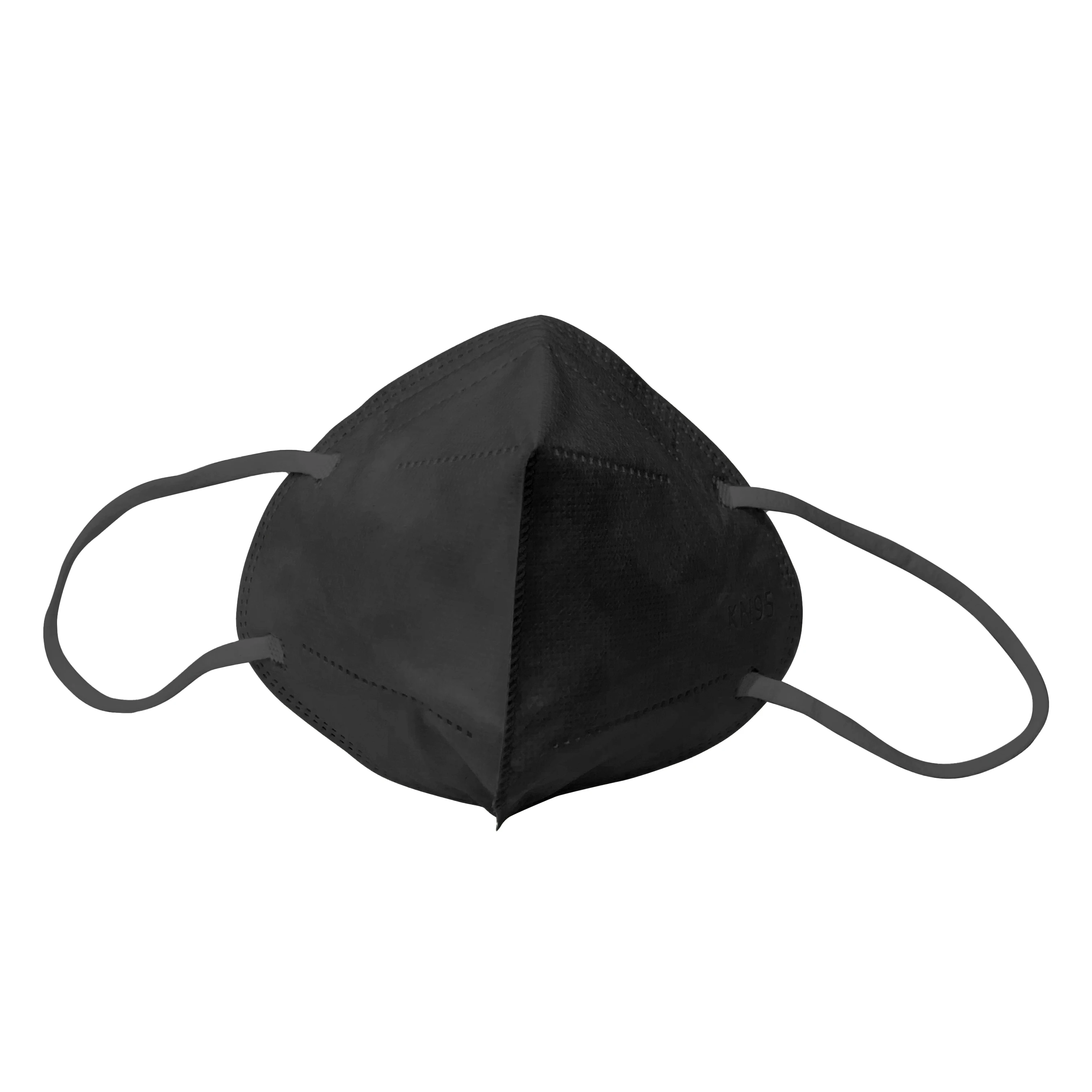 Черная противовирусная маска KN95 для лица, 5 слоев, с горячим воздухом, из хлопка, с ушной петлей, GB2626